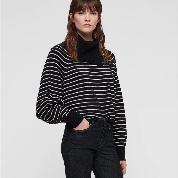 All Saints Maddie Cropped Roll Neck Sweater - Picture 3 of 5